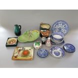 A collection of Royal Doulton wares including a large character jug - Granny, a figure of Tootles, a
