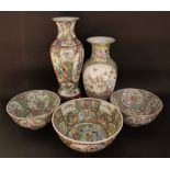 A collection of contemporary oriental ceramics in the 19th century manner with polychrome painted