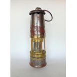 The Wolf Safety lamp Company miners lantern in steel and brass