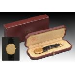 Vintage 18ct gold Patek Philippe 'Ellipse' gentleman's wrist watch, the oval gilt dial with gilt