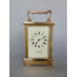 Garrard & Co gilt brass cased carriage clock, 12cm high