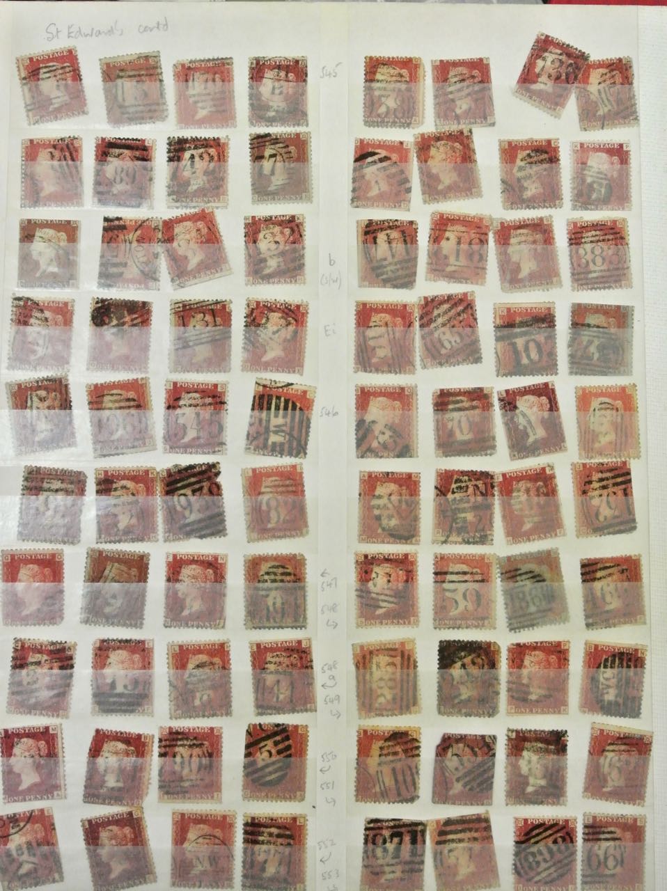 Two GB stamp albums, the first containing 80 penny reds, plus a few others, the other an extensive