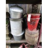 One lot of vintage and later galvanised wares mainly buckets with loose loop handles together with