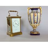 P. Orr & Sons French brass cased carriage clock, 13cm high; together with a further continental