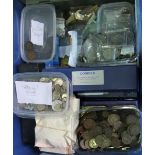 A large quantity of old English currency mainly bronze and brass from Victorian period and