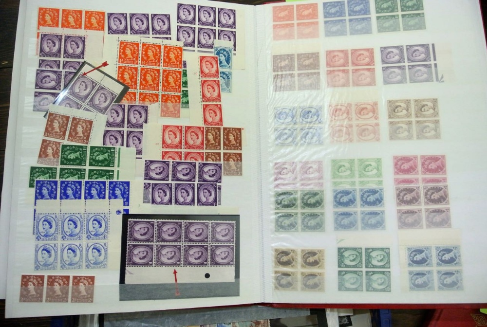 Two GB stamp albums, the first containing 80 penny reds, plus a few others, the other an extensive - Image 2 of 4