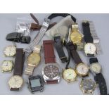 A large mixed collection of vintage wrist watches to include Everite, Precimax, Ingersoll and