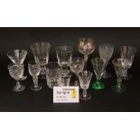 Three boxes of various glassware mainly goblets, rummers and others