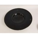 Murano black glass charger, 45 cm diameter
