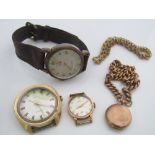 A mixed collection of watches to include a ladies 18ct Dichiwatch watch head; together with a