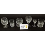 A box containing a large quantity of glasses to include tumblers, brandy glasses and others