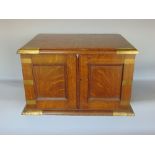An oak and brass bound three tier canteen box (interior AF) 54cm wide
