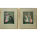 A pair of signed coloured prints after Helen Bradley - Oh Just Look said Mother, Ah Dear Emily, both