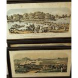 A set of four late 18th century coloured engravings after T Burford, showing The Battle of the Nile,