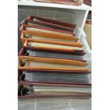 A box containing a collection of GB FDC's including Benham silks etc, in 10 albums