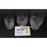 A collection of good quality star cut glass tumblers of various sizes (34)