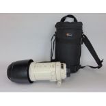 A Canon 100-400 mm lens, with carry case