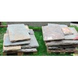 A collection of good local flagstones, 90cm long and smaller, in excess of 20