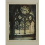 Pat Mallinson (20th century) - 'Cloister' limited coloured artist proof, signed and titled to