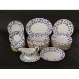 A collection of Spode Blue Colonel pattern dinnerwares comprising oval meat plate, pair of oval