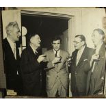 A Mark Gerson photograph of the poets Spender, Orden, Hughes, Eliot and McNeice in conversation