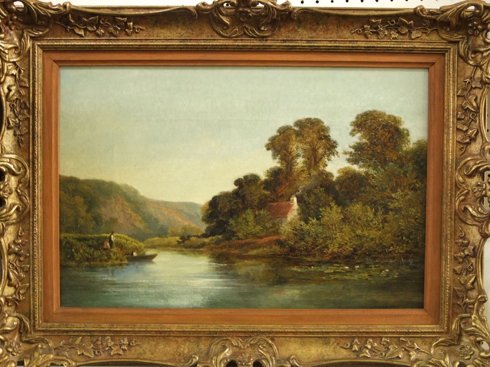 E G Muller (early 20th century English School), Denham on The River Avon, Nr Bristol, oil painting