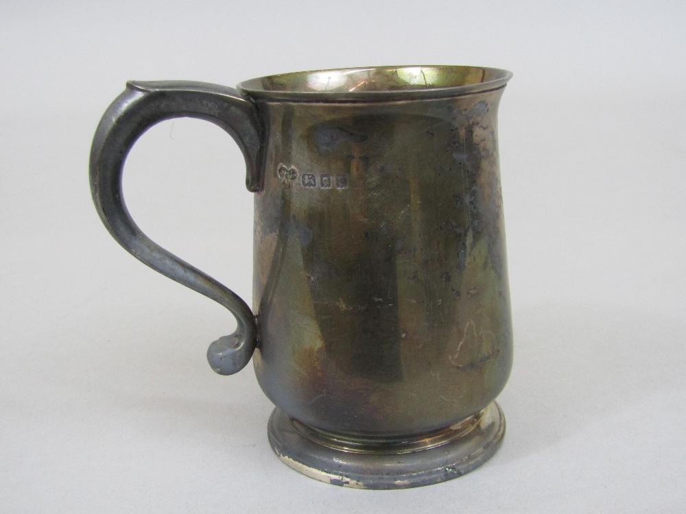 1920s Georgian style baluster tankard, maker RW&S, London 1929, 10cm high, 7oz approx