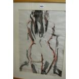 Anna Rarity (20th century) - Two studies of female nudes, signed, mixed medium, 39 x 57 cm approx