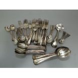 A good collection of silver plate and flatware