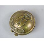 Reproductions SS Third Reich pocket watch, the steel case decorated in relief with a swastika,