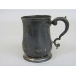 George II silver baluster tankard, maker mark W?, London, 1742, 10cm high, 6.5oz approx