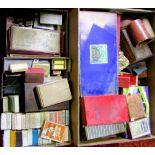 Three boxes containing a large quantity of vintage and antique card games