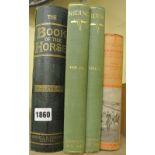 A collection of four equine books including The Book of the Horse, published by Cassell & Co Ltd