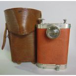 A WWI officer trench torch, within original leather pouch, 15cm long