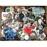 A large mixed collection of Victorian, Edwardian and later buttons