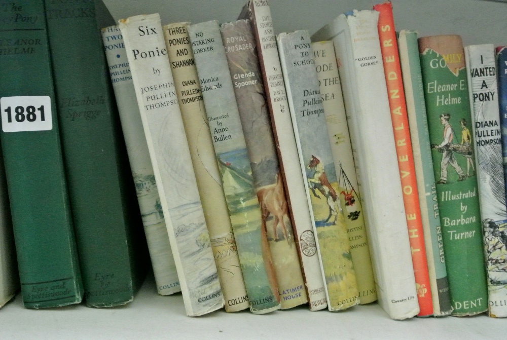 An extensive collection of vintage children's adventure books, many about horses, with original dust - Image 2 of 4