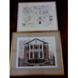 David Gentleman (British B 1930), Miles Brewton House, Charleston, signed limited edition