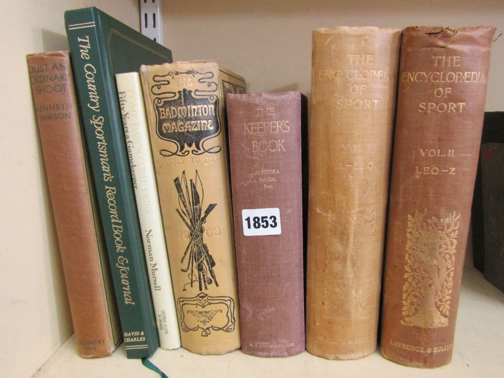 A collection of books about country pursuits and related subjects including The Badminton Magazine