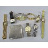 A mixed collection of vintage wrist watches to include a 17 jewel Sekonda gent's wrist watch, a