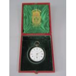 Good and rare 19th century silver pocket watch Lund Bros (Barraud & Lund) 41 Cornhill, London