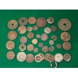 Miscellaneous collection of antique worldwide coinage including some Roman examples