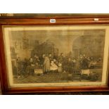 After David Wilkie (19th century British) - The Rent Day, 19th century monochrome engraving 1877, 42