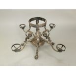 A good quality Victorian silver plated centre piece, with four scrolled arms around a central