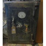 An old Steven Cox & Son Ltd, Sedgley, ex Air Ministry cast iron fire and thief resisting office safe