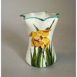 Wemyss Ware - Vase 'Daffodil', impressed Wemyss, attributed to James Sharp, height 14cm approx