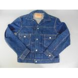 Levis Type Two denim jacket 507 XX size 38 with signs of very light wear, 1955-1962