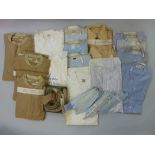 A large quantity of vintage men's shirts, with separate collars, some with Harrods label together