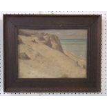 T Noyes Lewis (Early 20th century British school) - A study of sand dunes, oil on board, signed,