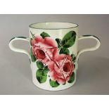 Wemyss Ware - Loving cup 'Cabbage Rose', impressed and signed Wemyss, height 14cm approx