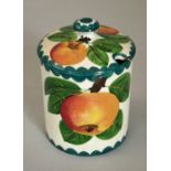 Wemyss Ware - Preserve Pot 'Apple', impressed Wemyss, stamped Thomas Goode & Co, height 9.5cm approx